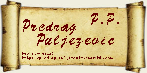 Predrag Puljezević vizit kartica
